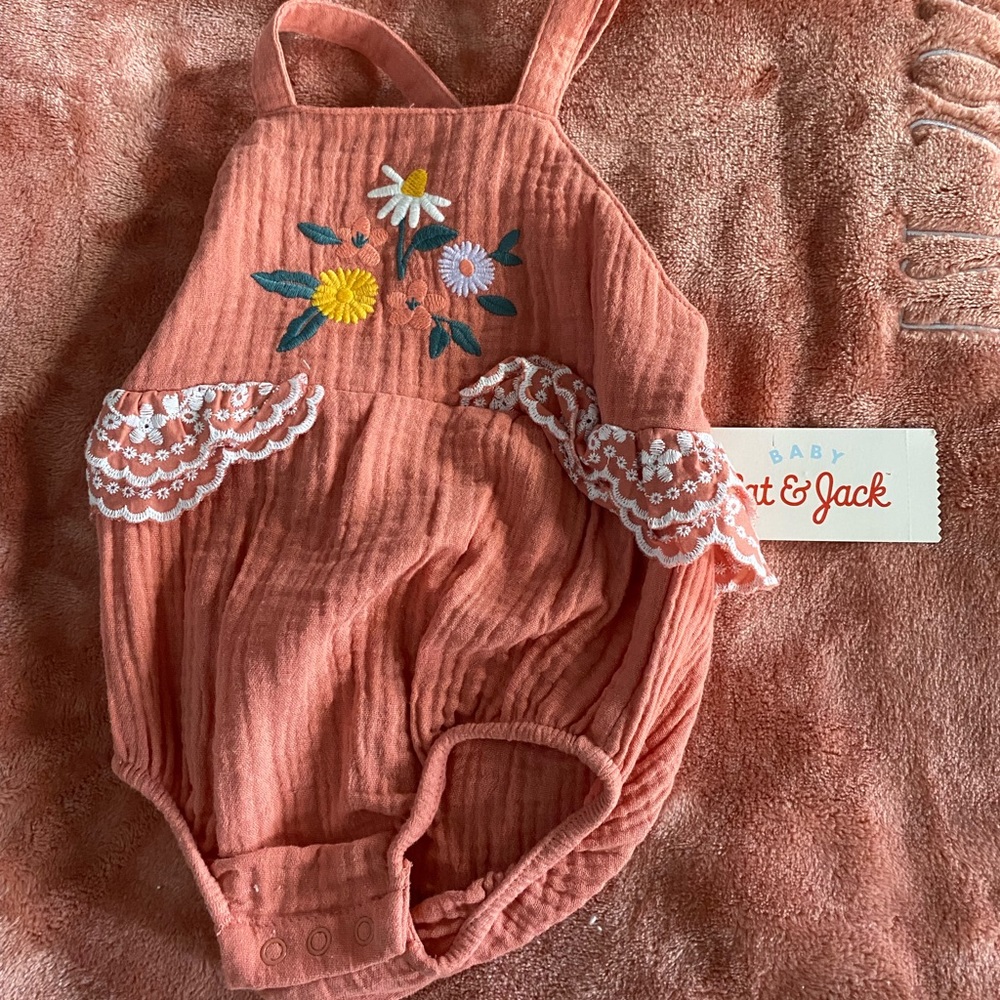 Adorable little girl summer onesie